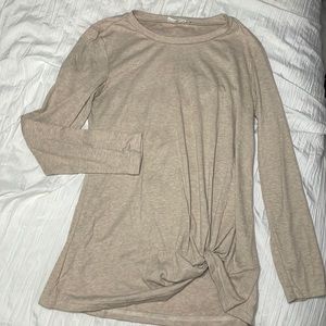 Tan women’s long sleeve top